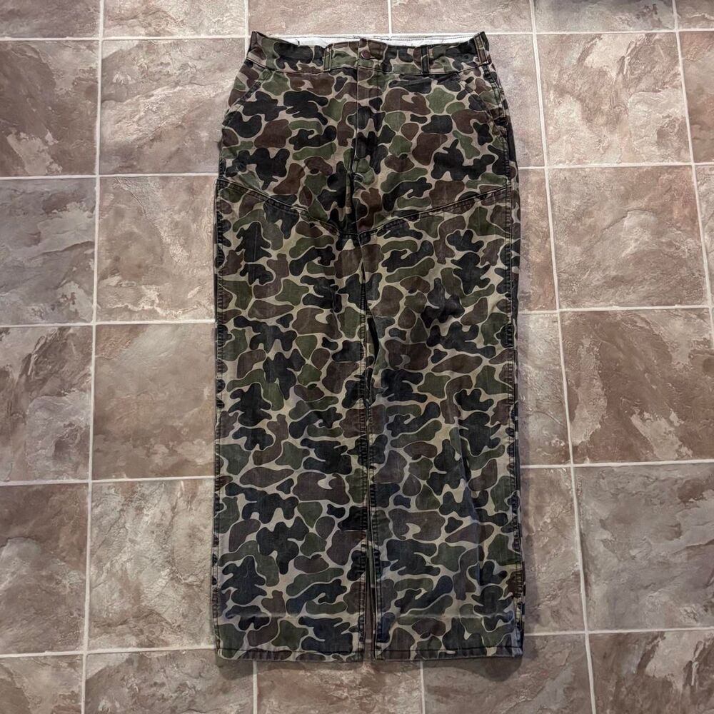 Vintage 80s Double Knee Bone Dry Redhead camo pants, pristine condition, Size 36